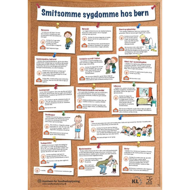 Smitsomme sygdomme hos børn (Plakat)