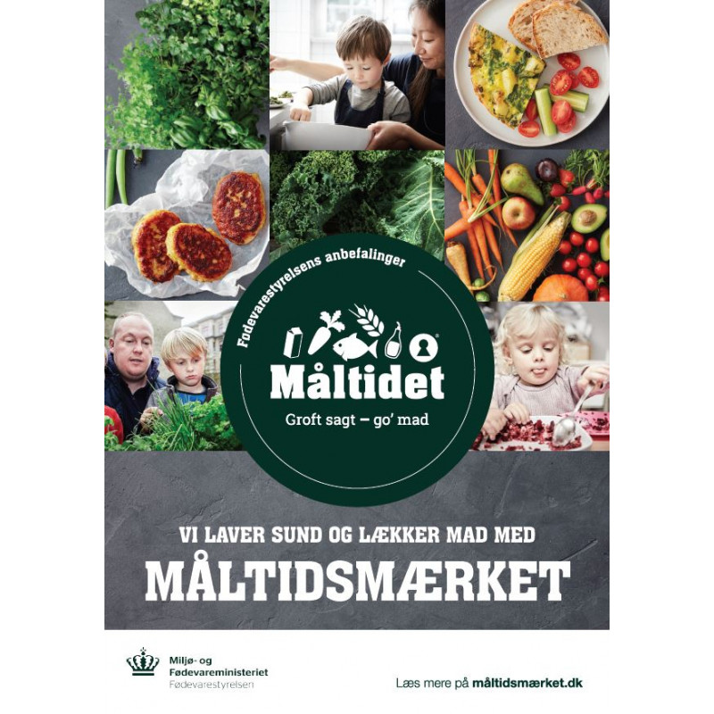 A3 Plakat ”Vi laver sund og lækker mad med Måltidsmærket” (til daginstitutioner) A3 Plakat ”Vi laver sund og lækker mad med Måltidsmærket” (til daginstitutioner)