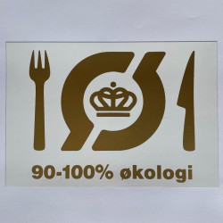 A4 GULD KLISTERMÆRKE 90-100%